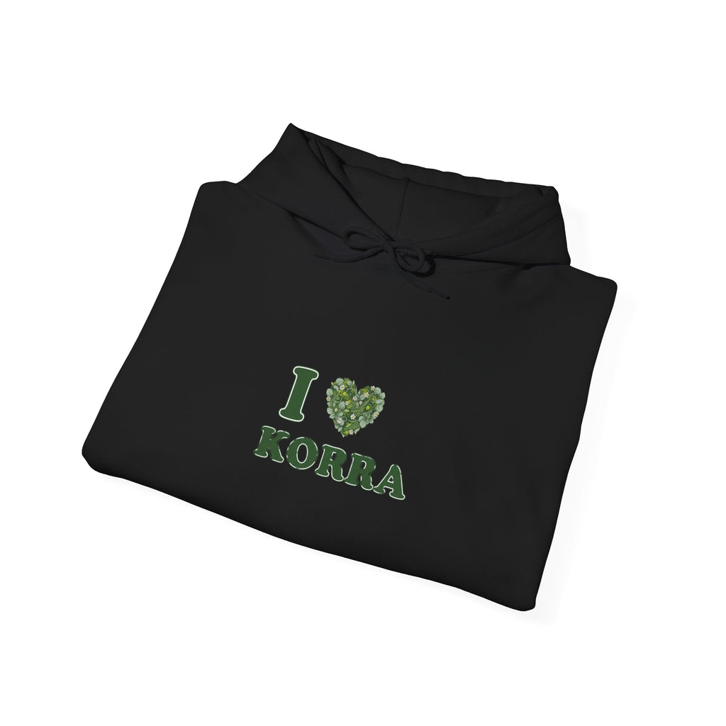 Winter botanical heart hoodie | pine branch design, minimal wreath