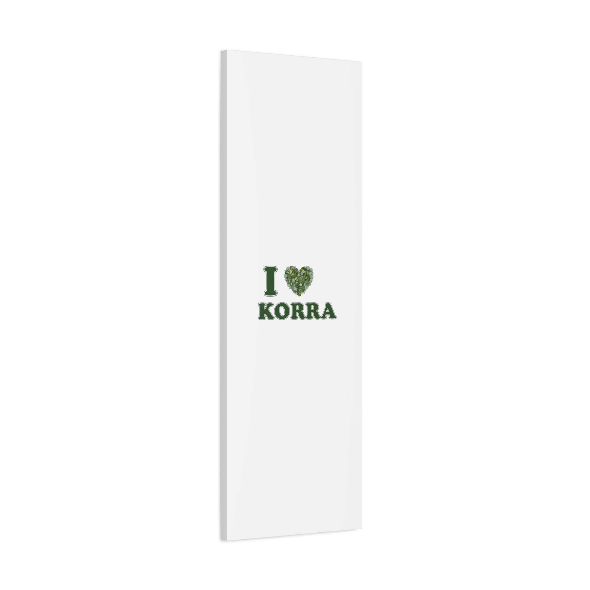 Botanical Heart Pine Wreath Canvas, Minimal Winter Florals | Stretched Matte Canvas