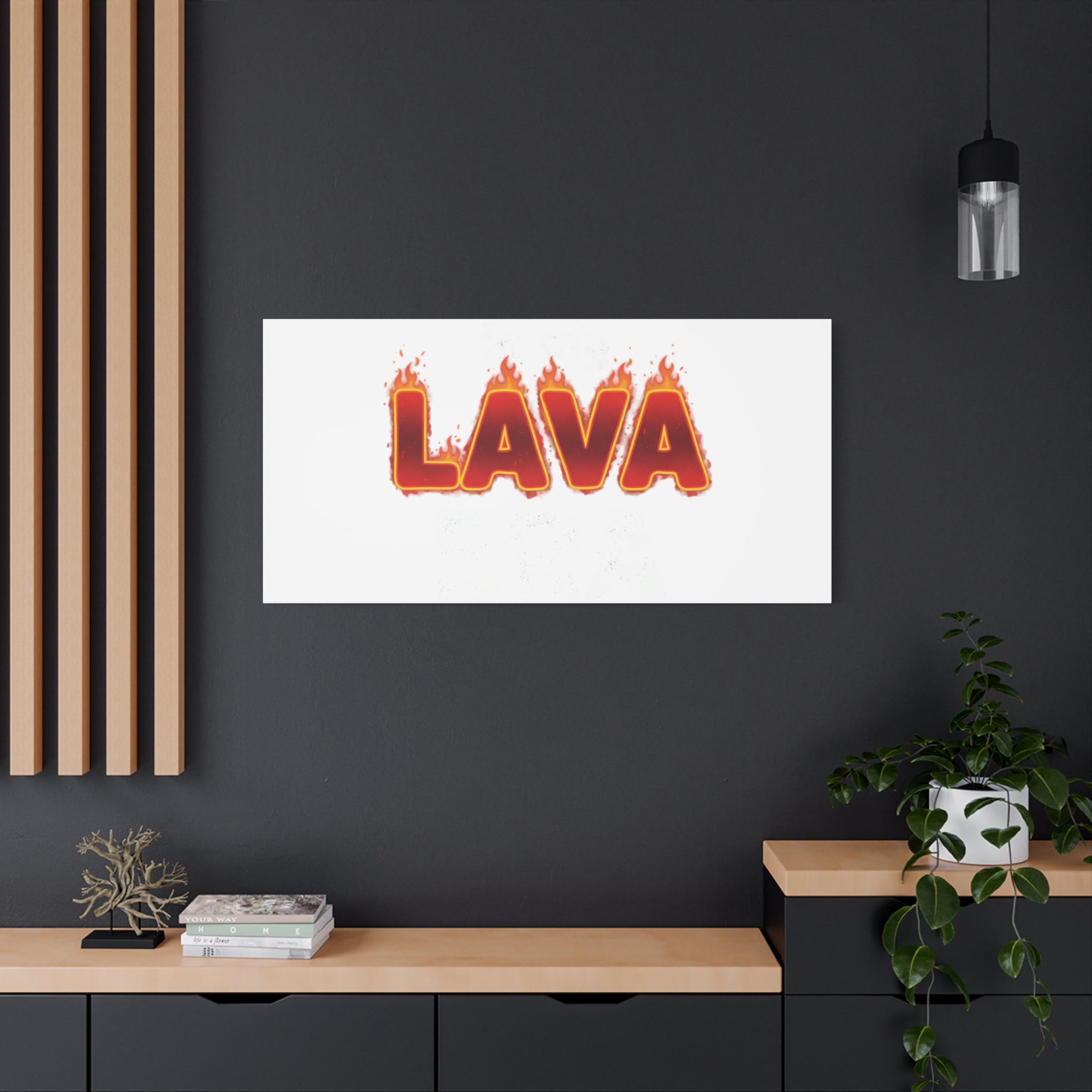 Lava Text Graphic Canvas, holiday burnout meme, festive but tired