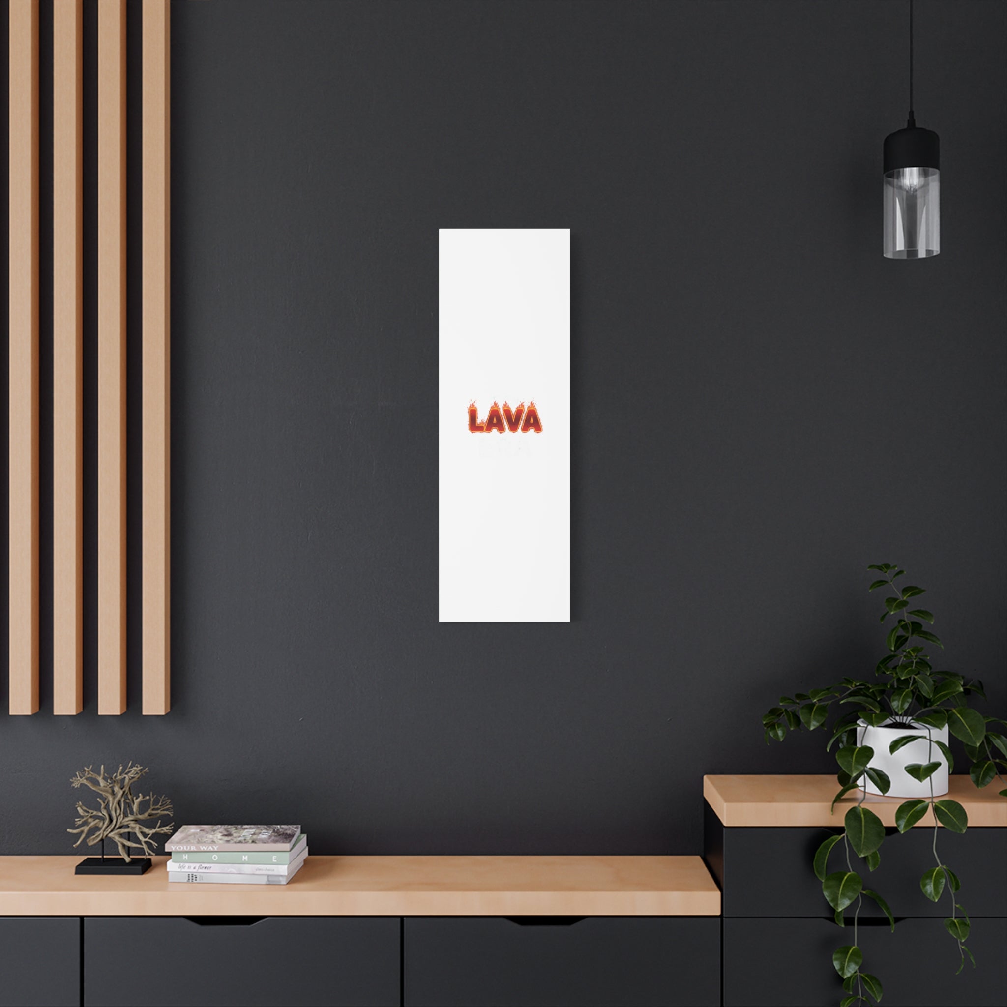 Lava Text Graphic Canvas, holiday burnout meme, festive but tired
