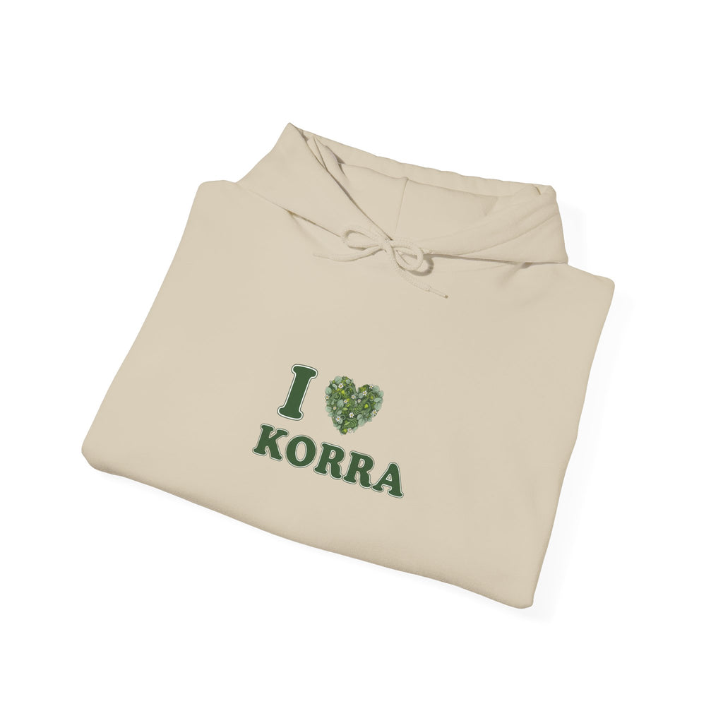 Winter botanical heart hoodie | pine branch design, minimal wreath