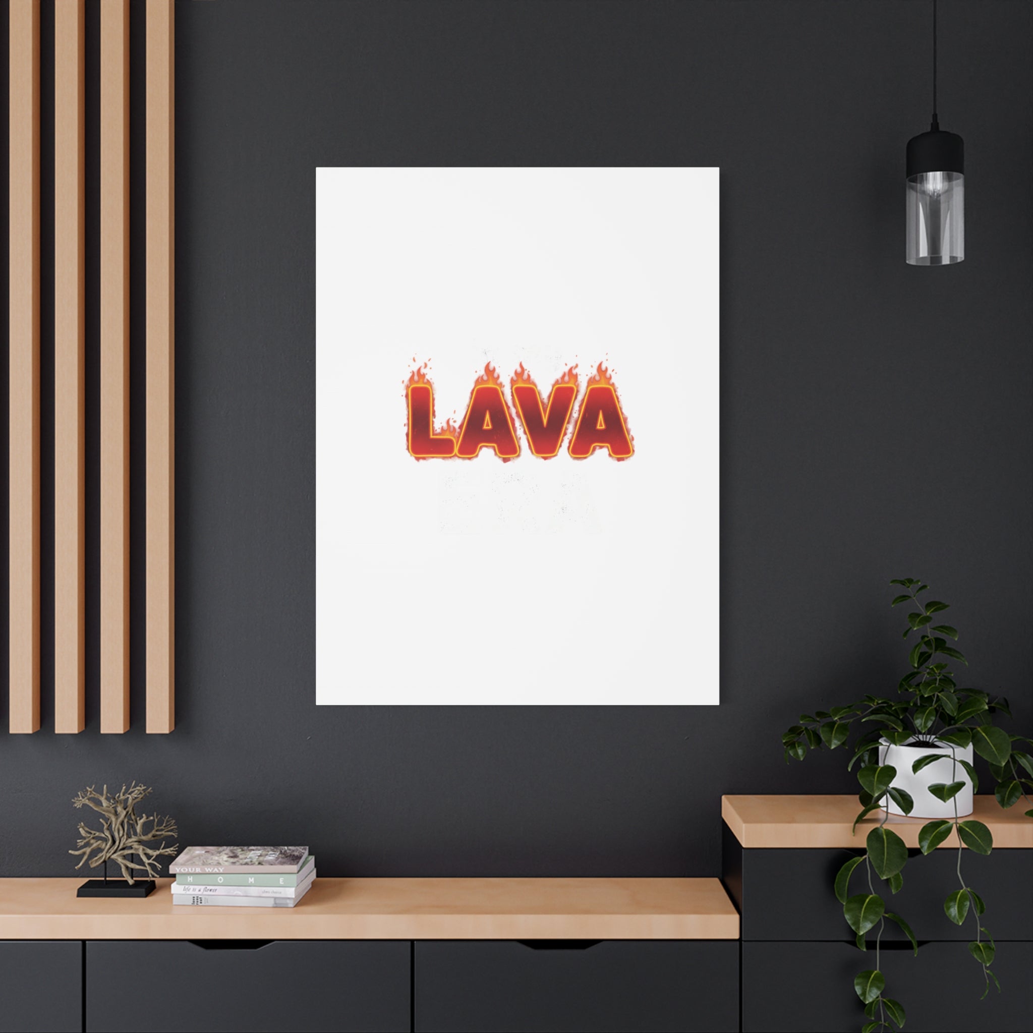 Lava Text Graphic Canvas, holiday burnout meme, festive but tired