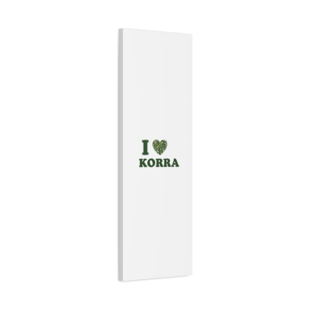 Botanical Heart Pine Wreath Canvas, Minimal Winter Florals | Stretched Matte Canvas