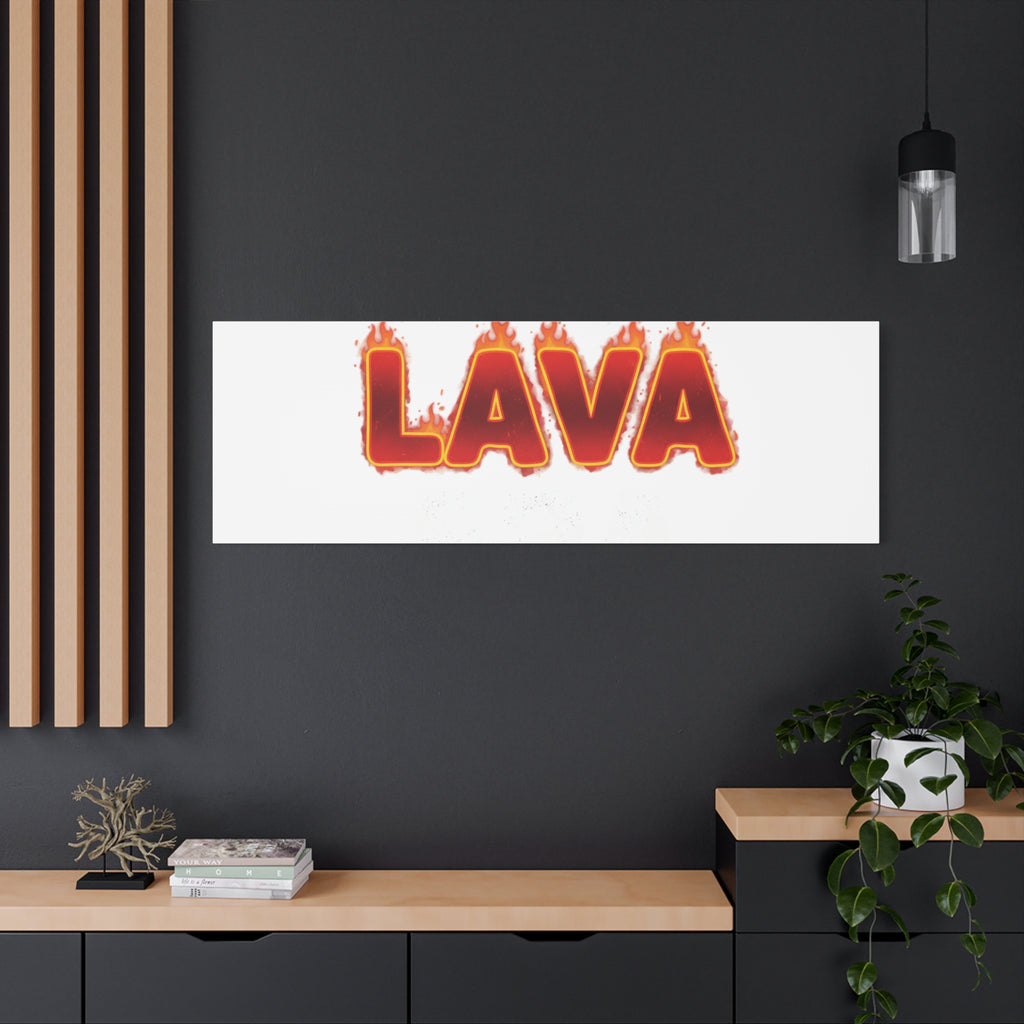 Lava Text Graphic Canvas, holiday burnout meme, festive but tired