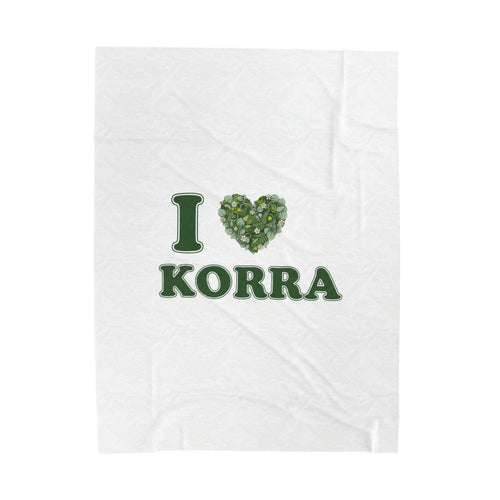 Heart of Evergreens Velveteen Plush Blanket | Minimal Winter Florals