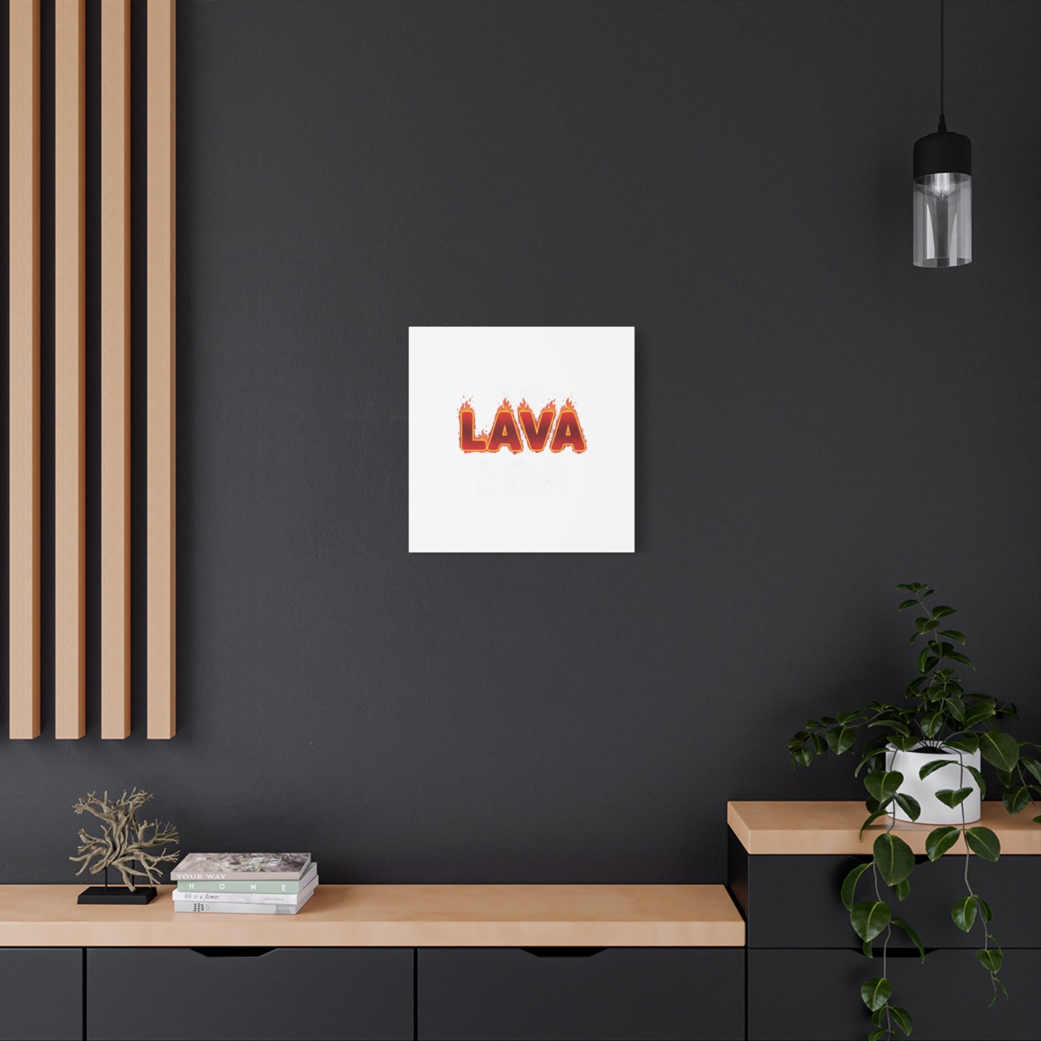 Lava Text Graphic Canvas, holiday burnout meme, festive but tired