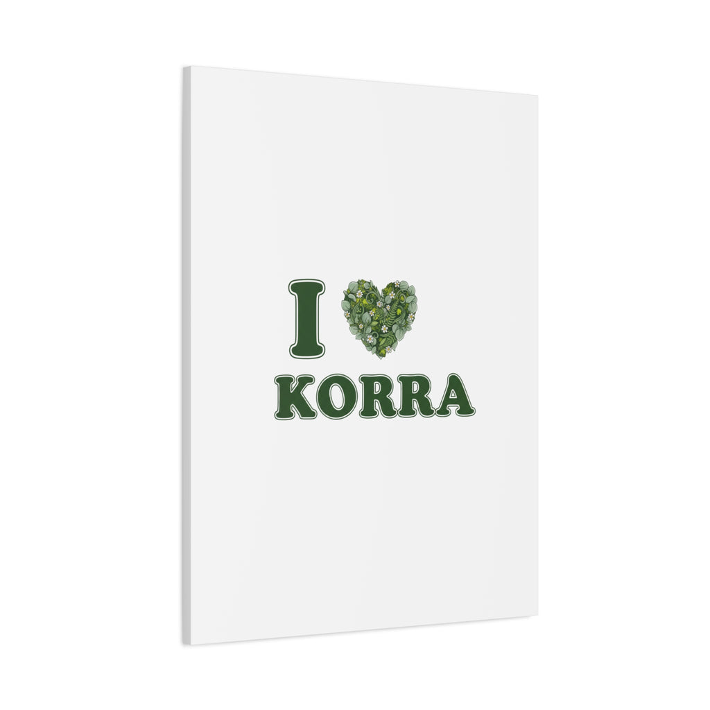 Botanical Heart Pine Wreath Canvas, Minimal Winter Florals | Stretched Matte Canvas